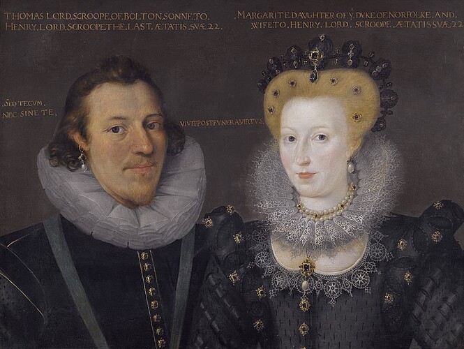 Thomas Lord Scrope and his mother Margaret Howard © Wikimedia Common, 16th c.