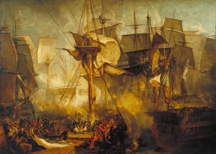 The Battle of Trafalgar Turner (1806) © Wiki Commons, 2021.