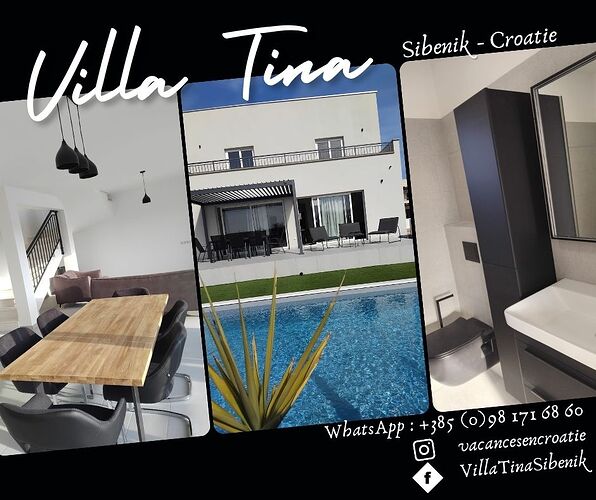 Villa Tina maison de vacances 6 personnes Sibenik Croatie